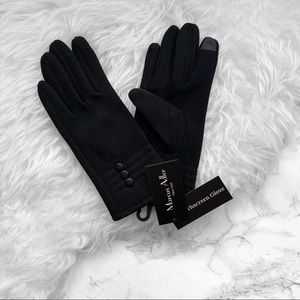 Marcus Adler button touchscreen gloves black NWT
